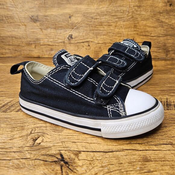 Converse All Star black hook loop size 9 sneakers - Picture 1 of 8